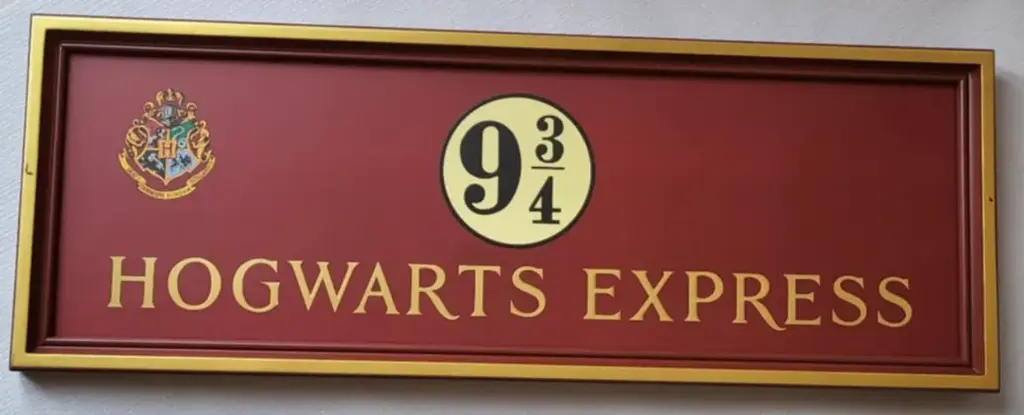 Plaque Poudlard express quai 9 3/4