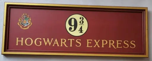 Plaque Poudlard express quai 9 3/4